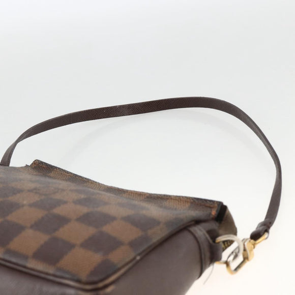 LOUIS VUITTON Damier Ebene Trousse makeup Pouch N51982 LV Auth 174457