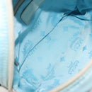 MCM Vicetos Logogram Shoulder Bag Nylon Light Blue Silver Auth 174459-11