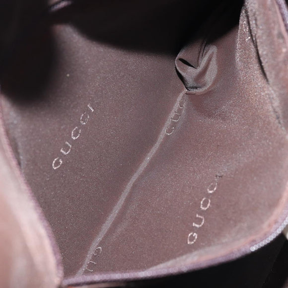 GUCCI Schoudertas Canvas Leer Beige Wit Zilver 001 3766 Auth 174462