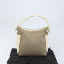 GUCCI Schoudertas Canvas Leer Beige Wit Zilver 001 3766 Auth 174462-12