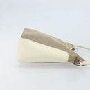 GUCCI Schoudertas Canvas Leer Beige Wit Zilver 001 3766 Auth 174462-3