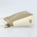 GUCCI Schoudertas Canvas Leer Beige Wit Zilver 001 3766 Auth 174462-4