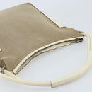 GUCCI Schoudertas Canvas Leer Beige Wit Zilver 001 3766 Auth 174462-6