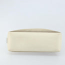 GUCCI Schoudertas Canvas Leer Beige Wit Zilver 001 3766 Auth 174462-5