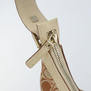 Salvatore Ferragamo Gancini Shoulder Bag Canvas Leather Brown Gold Auth 174463-9