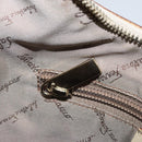 Salvatore Ferragamo Gancini Shoulder Bag Canvas Leather Brown Gold Auth 174463-20