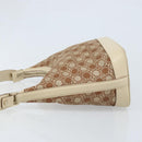 Salvatore Ferragamo Gancini Shoulder Bag Canvas Leather Brown Gold Auth 174463-4