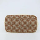 Salvatore Ferragamo Gancini Shoulder Bag Canvas Leather Brown Gold Auth 174463-5
