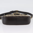 CELINE C Sulky Shoulder Bag Canvas Beige Gold Auth 174468-10