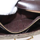 CELINE C Sulky Shoulder Bag Canvas Beige Gold Auth 174468-22