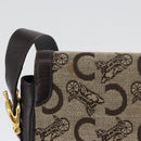 CELINE C Sulky Shoulder Bag Canvas Beige Gold Auth 174468-4