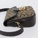 CELINE C Sulky Shoulder Bag Canvas Beige Gold Auth 174468-6