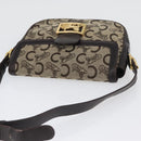 CELINE C Sulky Shoulder Bag Canvas Beige Gold Auth 174468-7