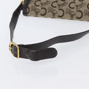CELINE C Sulky Shoulder Bag Canvas Beige Gold Auth 174468-8