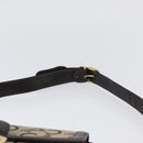 CELINE C Sulky Shoulder Bag Canvas Beige Gold Auth 174468-9