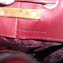 CARTIER Must Line Purse Shoulder Bag Leather Bordeaux Gold Auth 174474-22