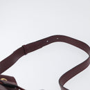 CARTIER Must Line Purse Shoulder Bag Leather Bordeaux Gold Auth 174474-9