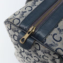 CELINE C Sulky Hand Bag Canvas Navy Gold Auth 174475-15