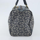 CELINE C Sulky Hand Bag Canvas Navy Gold Auth 174475-5