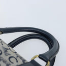 CELINE C Sulky Hand Bag Canvas Navy Gold Auth 174475-8