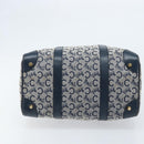 CELINE C Sulky Hand Bag Canvas Navy Gold Auth 174475-9