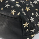 Jimmy Choo Tote Bag Leather Black Gold Auth 174476-15