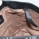 Jimmy Choo Tote Bag Leather Black Gold Auth 174476-17