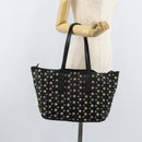 Jimmy Choo Tote Bag Leather Black Gold Auth 174476-20
