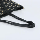 Jimmy Choo Tote Bag Leather Black Gold Auth 174476-7