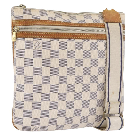 LOUIS VUITTON Damier Azur Pochette Bosphore Schoudertas N51112 LV Auth 174477