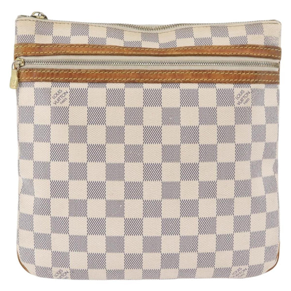 LOUIS VUITTON Damier Azur Pochette Bosphore Schoudertas N51112 LV Auth 174477