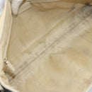 BVLGARI Shoulder Bag Canvas Leather Black Ivory Silver Auth 174478-11