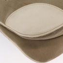 PRADA Shoulder Bag Canvas Leather Beige Gold Auth 174479-15