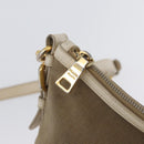 PRADA Shoulder Bag Canvas Leather Beige Gold Auth 174479-19