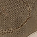 PRADA Shoulder Bag Canvas Leather Beige Gold Auth 174479-2