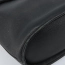 SAINT LAURENT Hand Bag Leather Black Gold Auth 174481-11