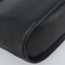 SAINT LAURENT Hand Bag Leather Black Gold Auth 174481-13