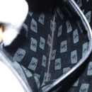 SAINT LAURENT Hand Bag Leather Black Gold Auth 174481-22