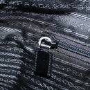 PRADA Shoulder Bag Leather Gray Silver tone Auth 174484-20