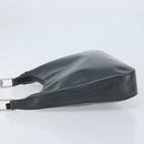 PRADA Shoulder Bag Leather Gray Silver tone Auth 174484-4