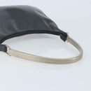 PRADA Shoulder Bag Leather Gray Silver tone Auth 174484-7