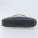 PRADA Shoulder Bag Leather Gray Silver tone Auth 174484-5