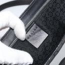CELINE C Macadam Canvas Tote Bag Black Silver Auth 174485-17