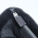 CELINE C Macadam Canvas Tote Bag Black Silver Auth 174485-20