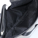 CELINE C Macadam Canvas Tote Bag Black Silver Auth 174485-11