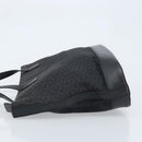 CELINE C Macadam Canvas Tote Bag Black Silver Auth 174485-4