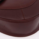 CARTIER Must Line Shoulder Bag Leather Bordeaux Gold Auth 174487-10