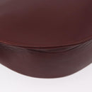 CARTIER Must Line Shoulder Bag Leather Bordeaux Gold Auth 174487-12