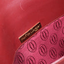 CARTIER Must Line Shoulder Bag Leather Bordeaux Gold Auth 174487-15