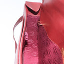 CARTIER Must Line Shoulder Bag Leather Bordeaux Gold Auth 174487-18